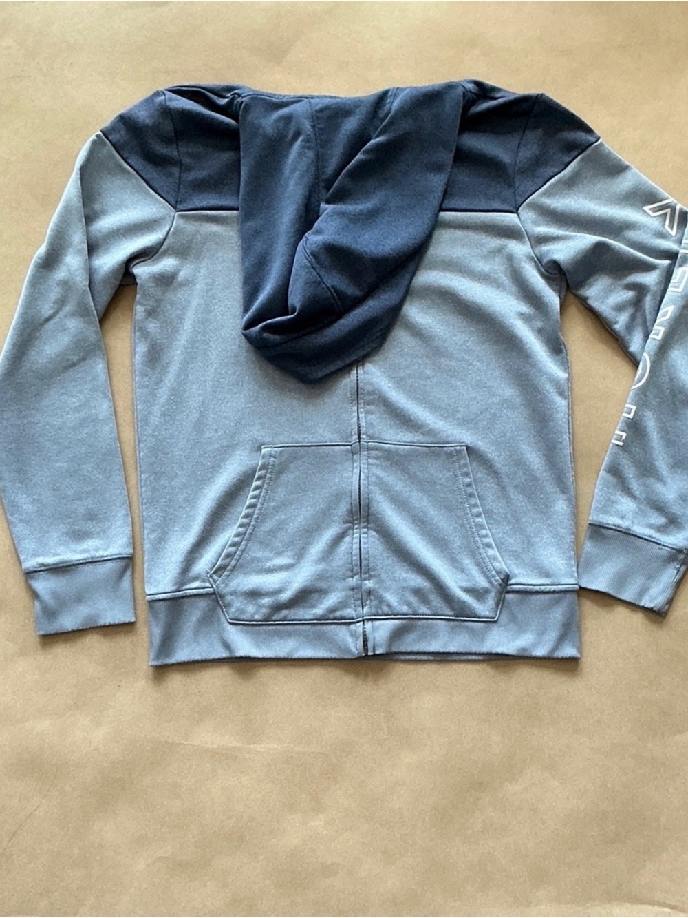 Hurley Boy’s Two-Tone Zip Hoodie in Light Blue and Navy